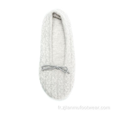 Slippers de chaussettes en tricot en cachemire en laine